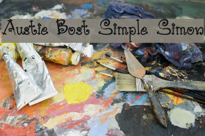 Austie Bost Simple Simon Font examples