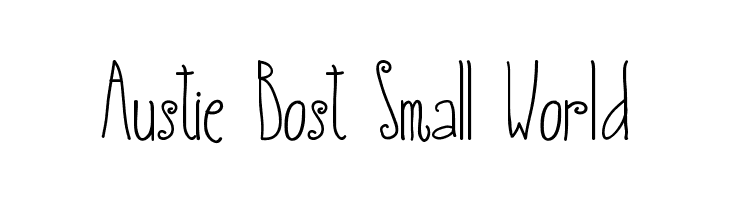 Austie Bost Small World  नि: शुल्क फ़ॉन्ट्स डाउनलोड