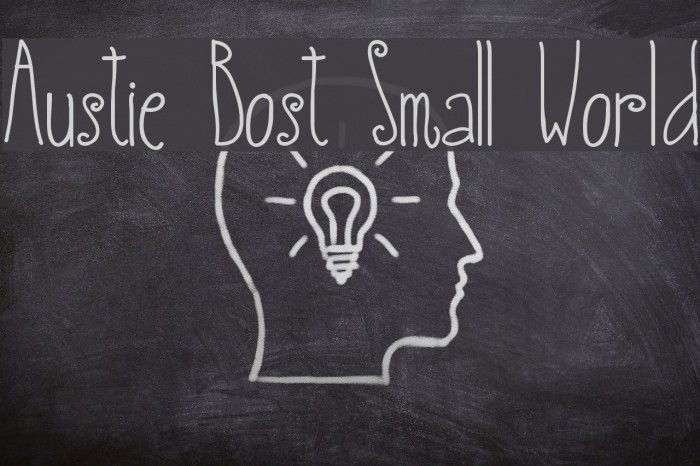 Austie Bost Small World Font examples