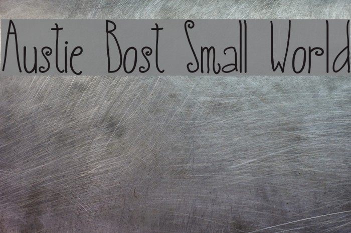 Austie Bost Small World Font examples