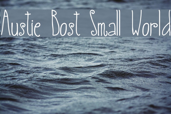 Austie Bost Small World Font examples