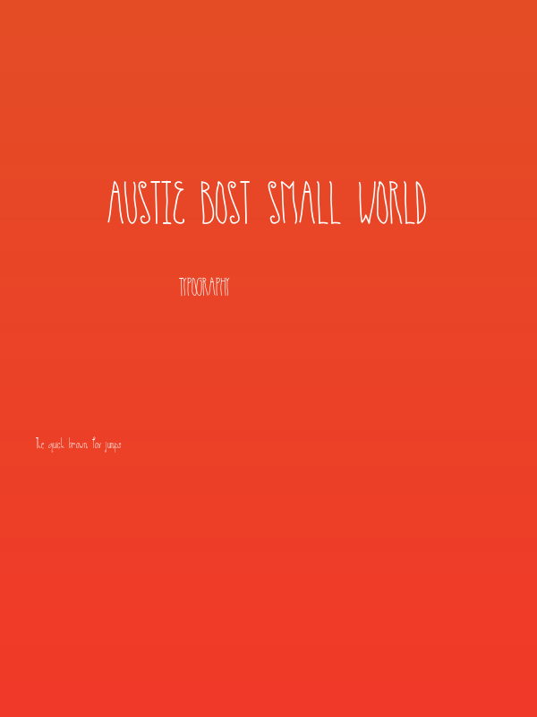 Austie Bost Small World Poster