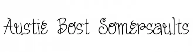 Austie Bost Somersaults  font caratteri gratis