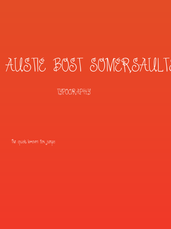 Austie Bost Somersaults Poster