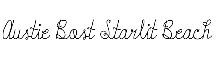 Austie Bost Starlit Beach  नि: शुल्क फ़ॉन्ट्स डाउनलोड