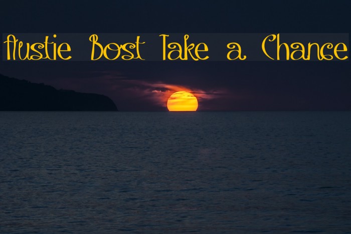Austie Bost Take a Chance Font examples
