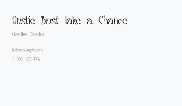 Austie Bost Take a Chance Business Card