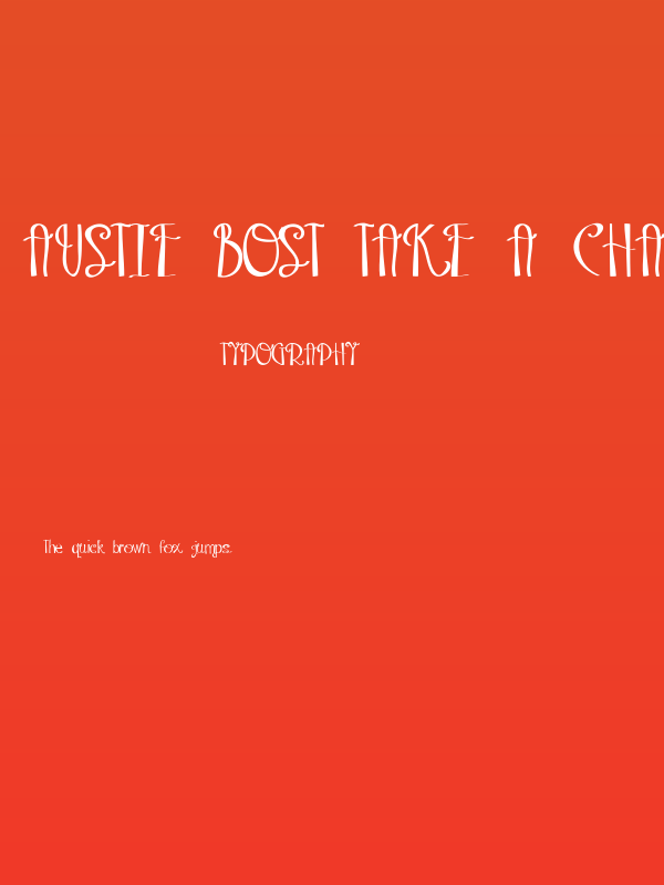 Austie Bost Take a Chance Poster