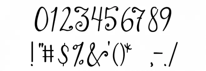 Austie Bost There For You Font OTHER CHARS