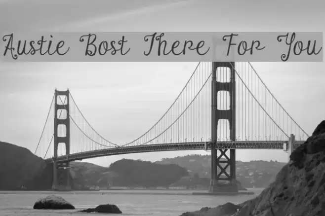 Austie Bost There For You Font examples