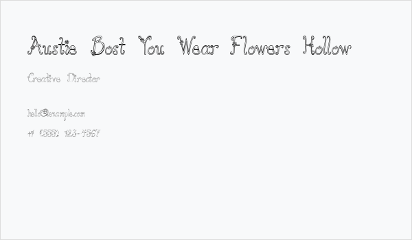 Austie Bost You Wear Flowers Hollow Business Card