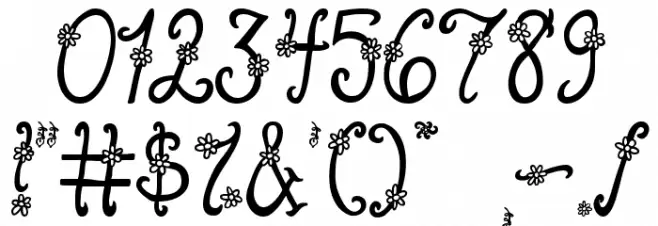 Austie Bost You Wear Flowers S Font OTHER CHARS