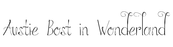 Austie Bost in Wonderland Font