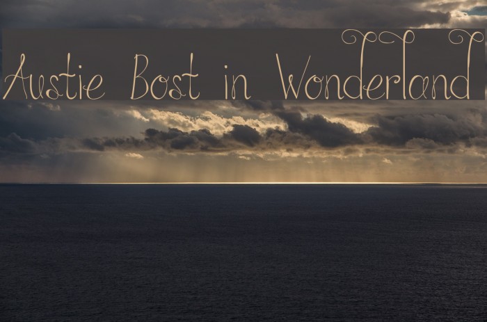 Austie Bost in Wonderland Font examples
