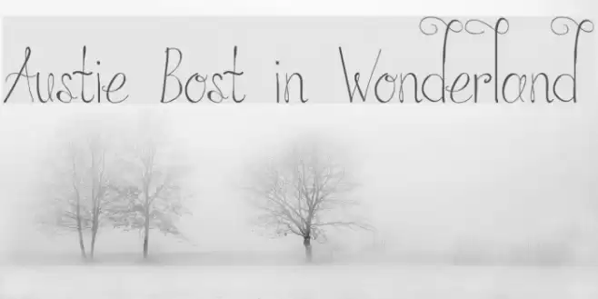 Austie Bost in Wonderland フォント examples