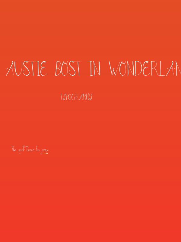 Austie Bost in Wonderland Poster