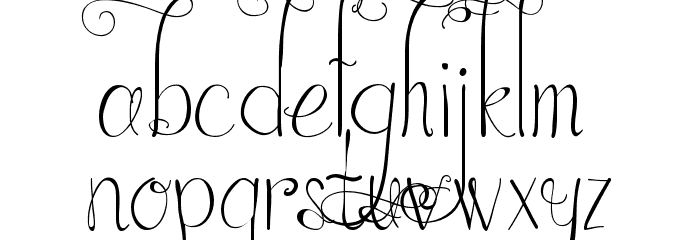 Austie Bost in Wonderland Font LOWERCASE