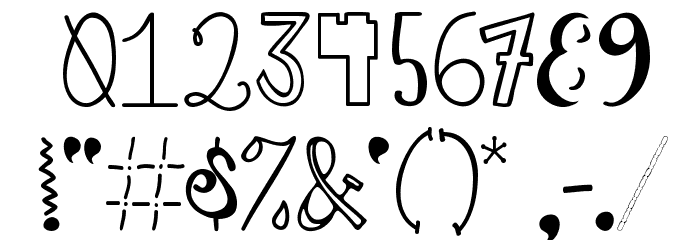 Austiebost Crazy Days Font OTHER CHARS