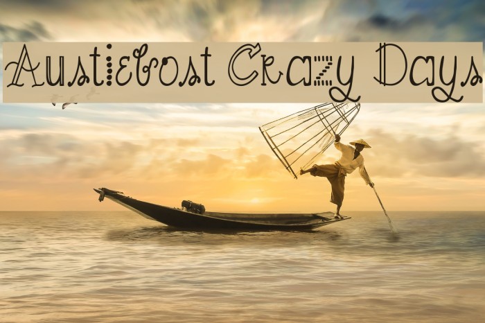 Austiebost Crazy Days Font examples