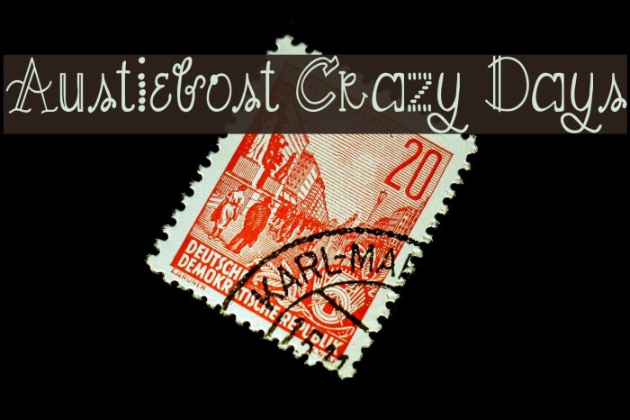 Austiebost Crazy Days Font examples