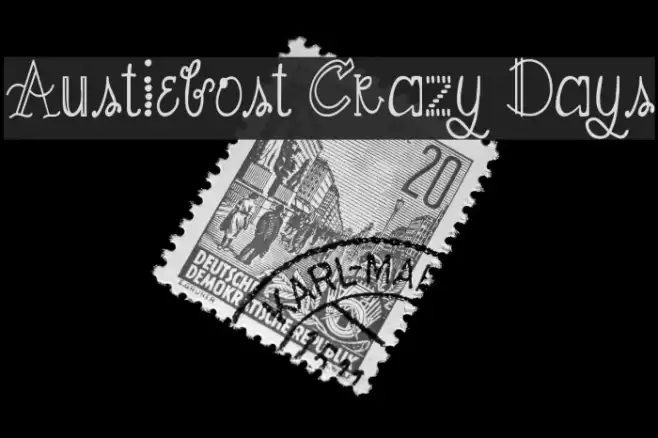 Austiebost Crazy Days フォント examples