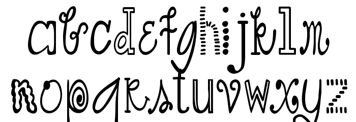 Austiebost Crazy Days Font LOWERCASE