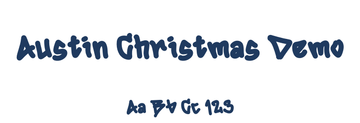 Austin Christmas Demo Font Preview