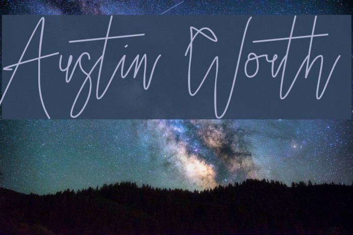Austin Worth Font examples