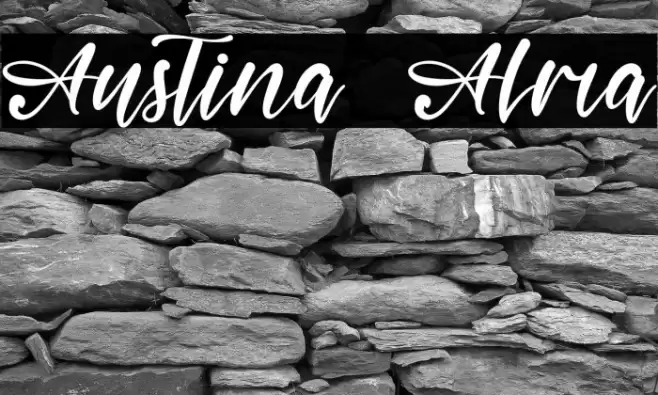 Austina Alma Font examples