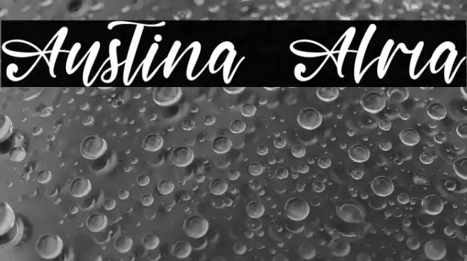 Austina Alma Font examples