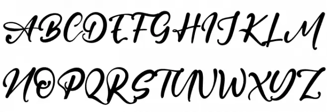 AustinaAlma 字体 大写