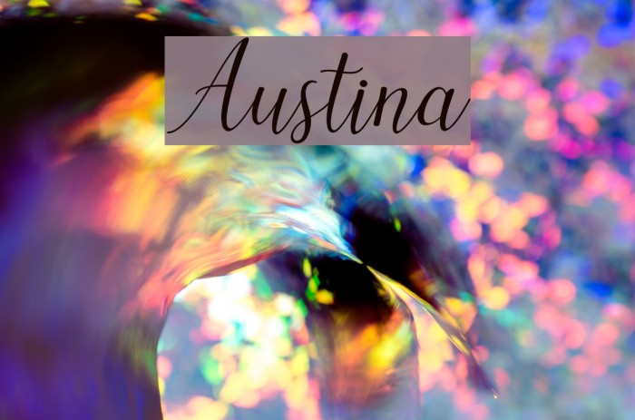 Austina Font examples