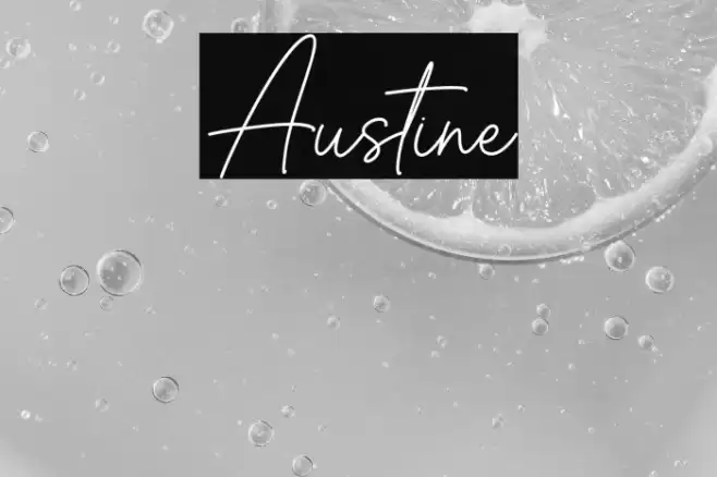 Austine Font examples