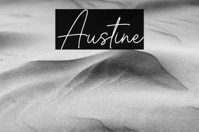 Austine Font examples