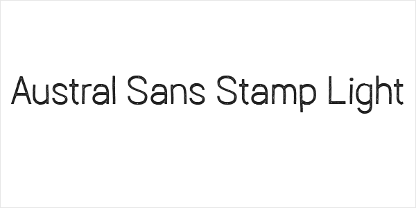 Austral Sans Stamp Light Logo