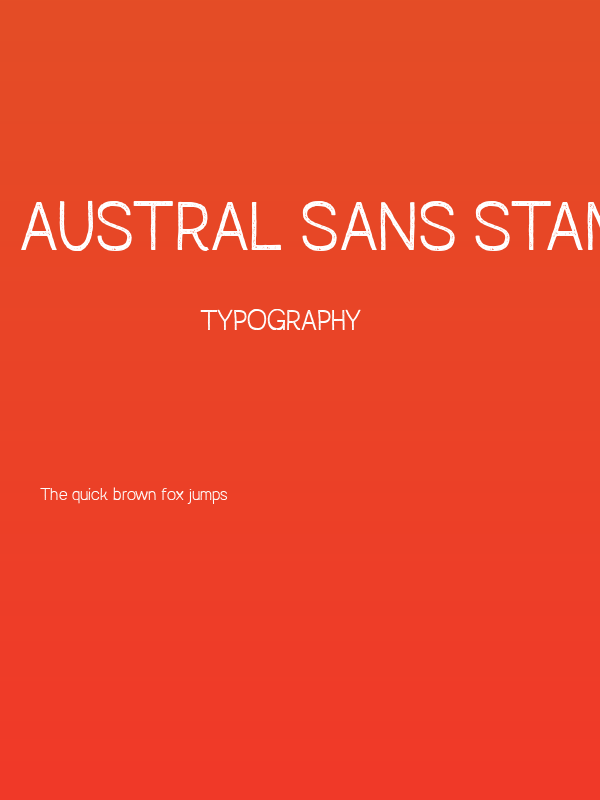 Austral Sans Stamp Light Poster