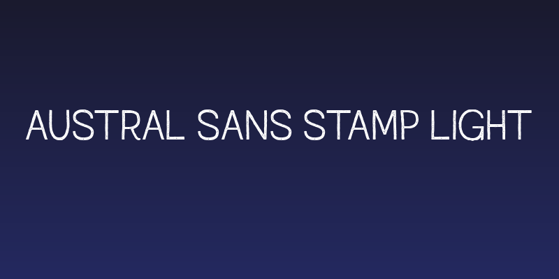 Austral Sans Stamp Light Social Header