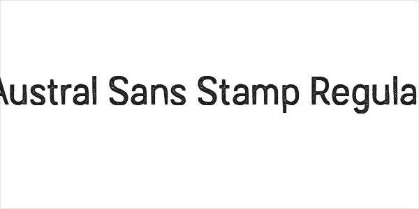 Austral Sans Stamp Regular Logo