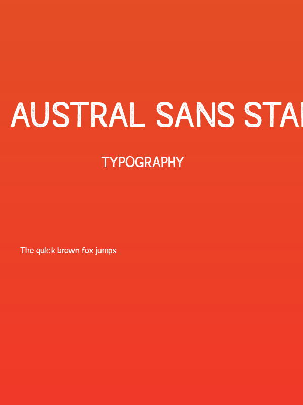 Austral Sans Stamp Regular Poster