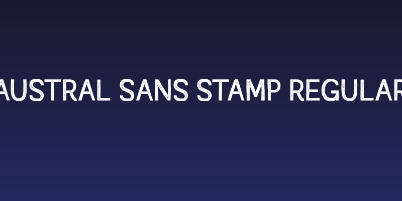 Austral Sans Stamp Regular Social Header