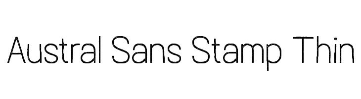 Austral Sans Stamp Thin Font