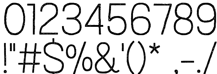 Austral Sans Stamp Thin Font OTHER CHARS