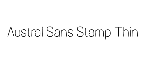Austral Sans Stamp Thin Logo