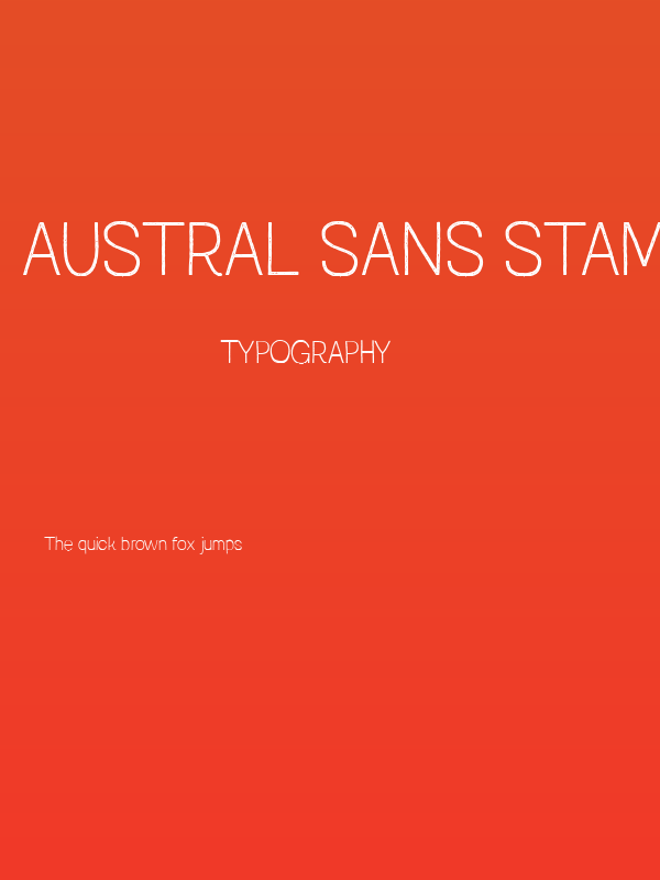 Austral Sans Stamp Thin Poster