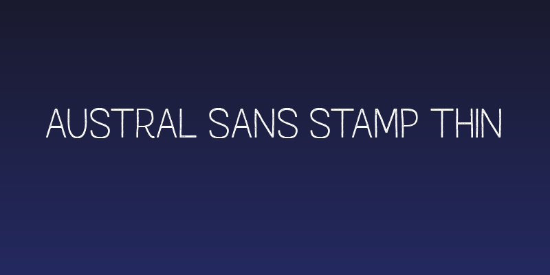 Austral Sans Stamp Thin Social Header