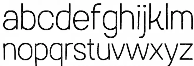 Austral Sans Stamp Thin Font LOWERCASE