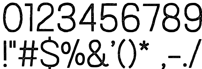 AustralSansStamp-Light Font OTHER CHARS