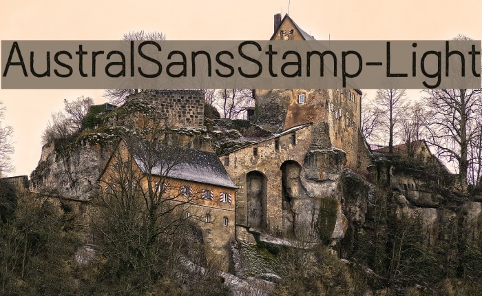 AustralSansStamp-Light Font examples