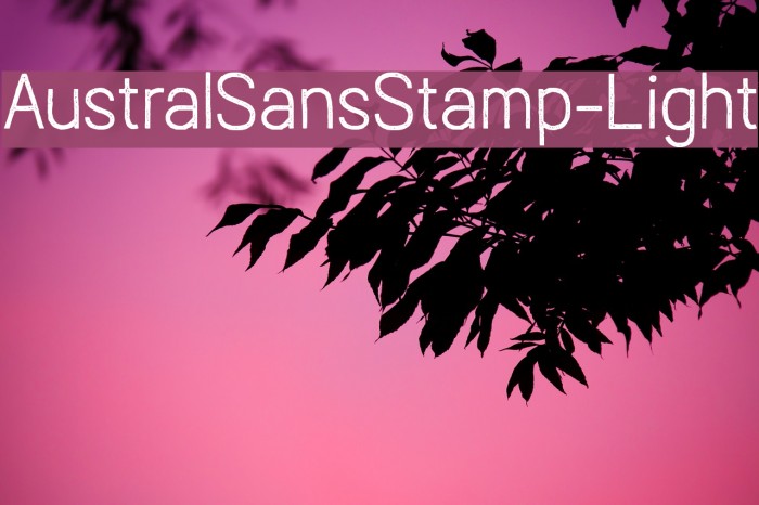 AustralSansStamp-Light Font examples