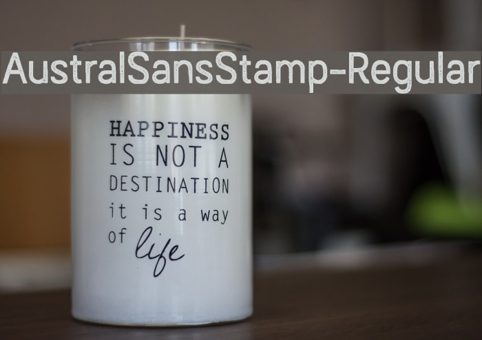 AustralSansStamp-Regular Font examples
